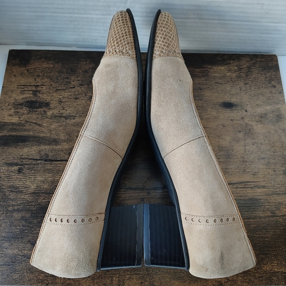 Jenny By Ara Leather Suede Heel Pumps US 10 G Womens Classic Block Heel Pumps - Picture 7 of 17